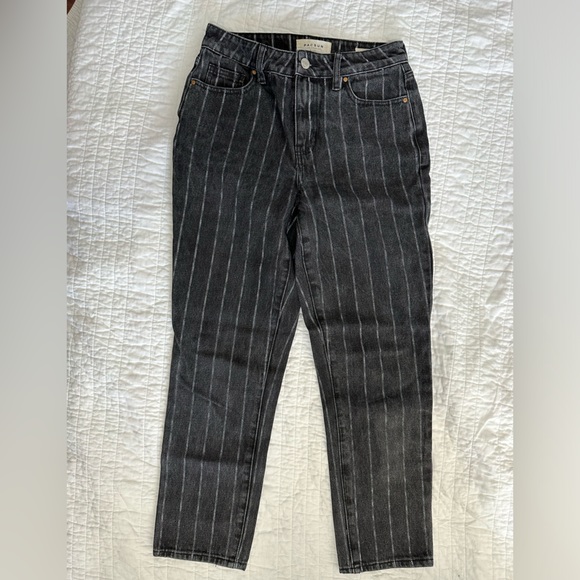 Pacsun Black Striped High Waist Mom Jeans - Picture 3 of 4